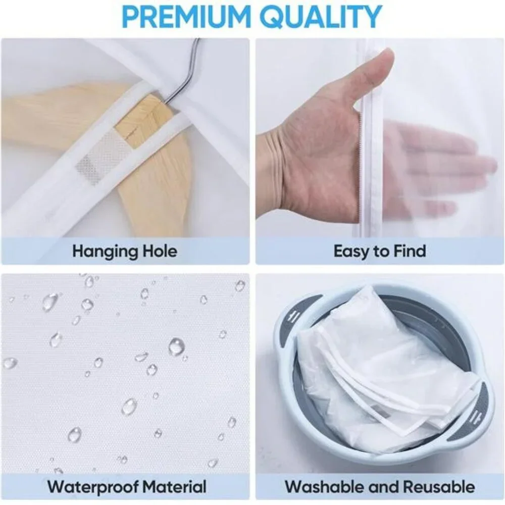 Garment Bags 40 Inch Clothes Cover Dress Suit Coat Closet Storage Waterproof Pac